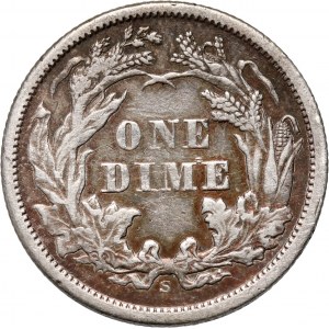 USA, 10 Cents (Dime) 1871 S, San Francisco, Liberty Seated