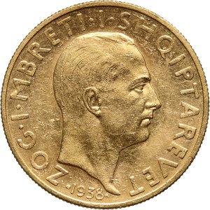 Albania, Amet Zogu, 50 Franga Ari 1938 R, Rome
