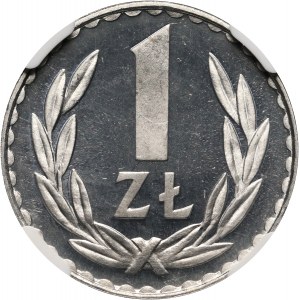 PRL, 1 złoty 1980, Stempel lustrzany