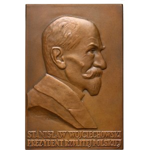 II RP, plakieta, Mennica Państwowa w Warszawie, Prezydent Stanisław Wojciechowski