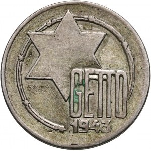 Getto w Łodzi, 5 marek 1943, PRÓBA, srebro