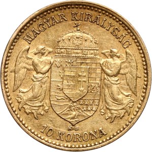 Hungary, Franz Joseph I, 10 Corona 1896 KB, Kremnitz
