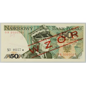 PRL, 50 złotych 1.12.1988, WZÓR, No. 0147, seria GB