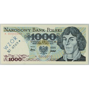 PRL, 1000 złotych 2.07.1975, WZÓR, No. 0769, seria A