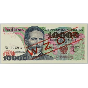 PRL, 10000 złotych 1.02.1987, WZÓR, No. 0759, seria A