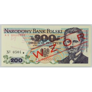 PRL, 200 złotych 1.06.1979, WZÓR, No. 0504, seria AS