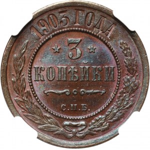 Rosja, Mikołaj II, 3 kopiejki 1903 СПБ, Petersburg