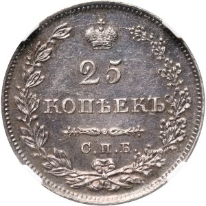 Rosja, Mikołaj I, 25 kopiejek 1827 СПБ НГ, Petersburg