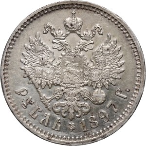 Russia, Nicholas II, Rouble 1897 (**), Brussels