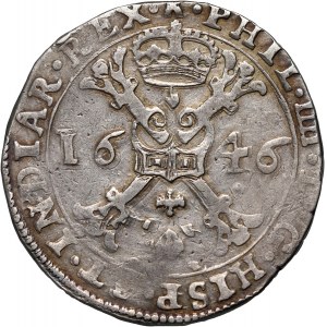 Spanish Netherlands, Philip IV, Patagon 1646, Tournai
