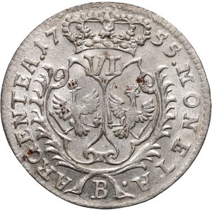 Germany, Brandenburg-Prussia, Friedrich II, 6 Groschen 1755 B, Breslau