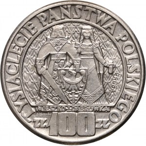 PRL, 100 złotych 1960, Mieszko i Dąbrówka, PRÓBA, nikiel