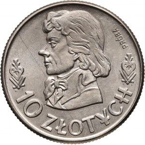 PRL, 10 złotych 1960, Tadeusz Kościuszko, PRÓBA, nikiel