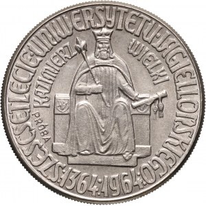 PRL, 10 złotych 1964, Warszawa, Kazimierz Wielki, PRÓBA, nikiel
