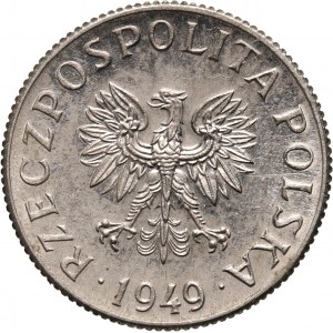 PRL, 2 grosze 1949, PRÓBA, nikiel