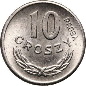 PRL, 10 groszy 1962, PRÓBA, nikiel