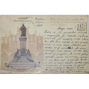 Kraków - Pomnik Adama Mickiewicza, 1898