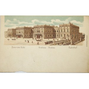 Krakov - železničná stanica, asi 1895