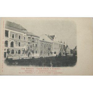 Kraków - ul. Retoryka i Gmach Sokoła, 1900