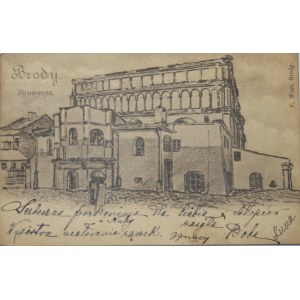 Brody - synagóga, asi 1905