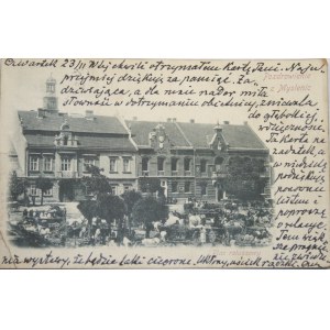 Myślenice - Plac ratuszowy, 1899