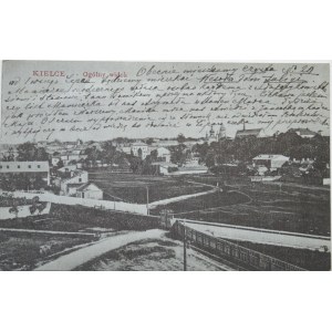 Kielce - Ogólny widok, 1909, tzw. księżycowa