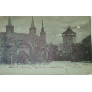 Kraków - Rondel i Brama floryańska, 1898, tzw. księżycowa