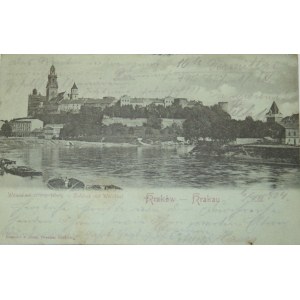 Kraków - Wawel od strony Wisły, 1904, tzw. księżycówka