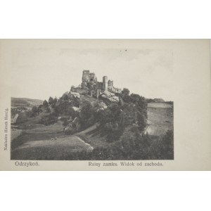 Odrzykoń - Ruiny zamku. Widok od zachodu, ok. 1905