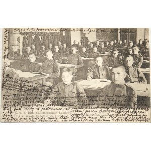 Lwów - C. i k. szkoła kadetów, sala naukowa, zdjęcie sytuacyjne, 1902