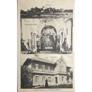 Chmielnik - kostel a fara, 1912