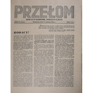 Przełom. Dwutygodnik polityczny, 1944-1945, R. I, nr 1-14, R. II. nr 1-2