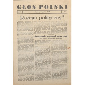 Głos Polski, XII 1944. R. I, nr 3