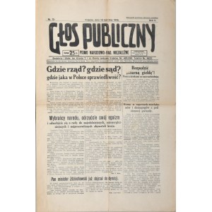 [Przewrót majowy] Głos Publiczny. R. II, nr 15, 1926