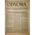 Odnowa. R. I, nr 1-20, 1946