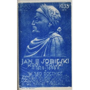 JAN III SOBIESKI KRÓL POLSKI 1629-1696 1683, 12 IX - 1933 12 IX - cegiełka