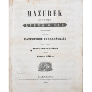 Muller Karol - Mazurek, Łezka w oku, Warszawa, 1855