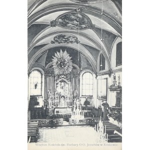 Kraków - Wnętrze Kościoła św. Barbary OO. Jezuitów, ok. 1910