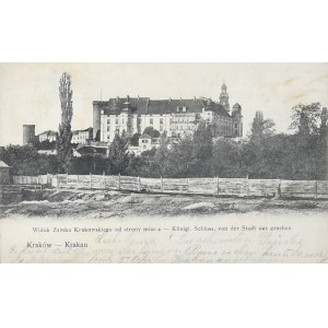 Kraków - Widok Zamku Krakowskiego od strony miasta, ok. 1900
