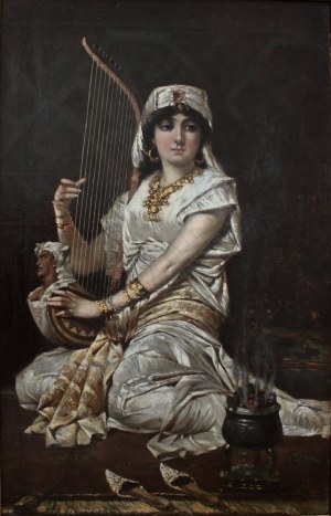 Adolf Herman Duszek, Grająca na harfie