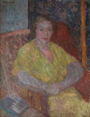 Czesław Rzepiński, Portret kobiety w fotelu