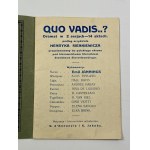 [Program kinowy] Quo vadis..? Potężny film w 2-ch serjach - 14 aktach pg. nieśmiertelnego dzieła Henryka Sienkiewicza