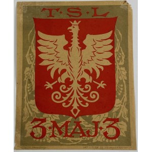 Barwna plakieta Towarzystwa Szkoły Ludowej TSL 3 Maj 3 [1931]