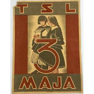 Barwna plakieta Towarzystwa Szkoły Ludowej [TSL 3 Maja]