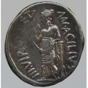 Manius Acilius Glabrio, 49 př.Kr, denár