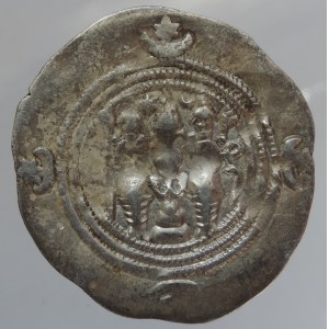 Persie - Sasánovci, Chusro II. 590-591, -628, AR drachma