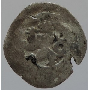 Václav IV. 1378-1419, peníz se lvem a čtyřrázem na rubu
