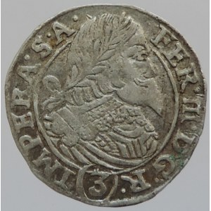 Ferdinand III. 1637-1657, 3 krejcar 1644 Praha