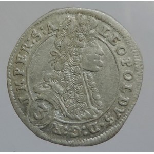 Leopold I. 1657-1705, 3 krejcar 1700 GE Praha