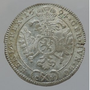 Leopold I. 1657-1705, 3 krejcar 1694 CK Kutná Hora